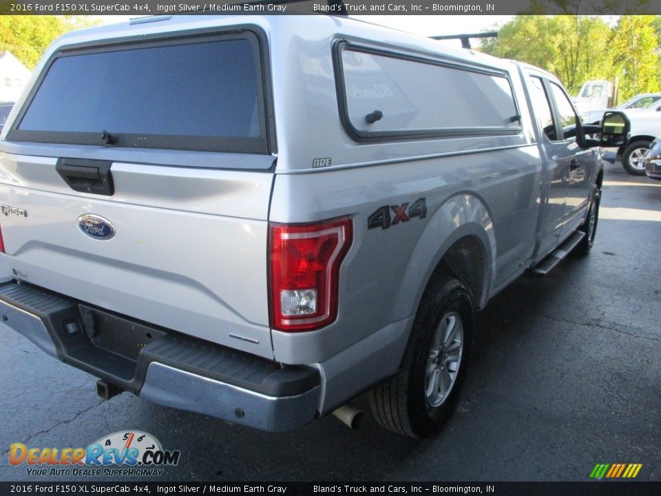 2016 Ford F150 XL SuperCab 4x4 Ingot Silver / Medium Earth Gray Photo #4