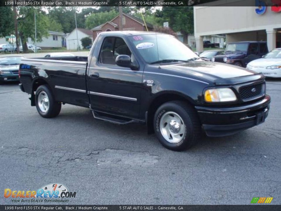 1998 Ford F150 STX Regular Cab Black / Medium Graphite Photo #6