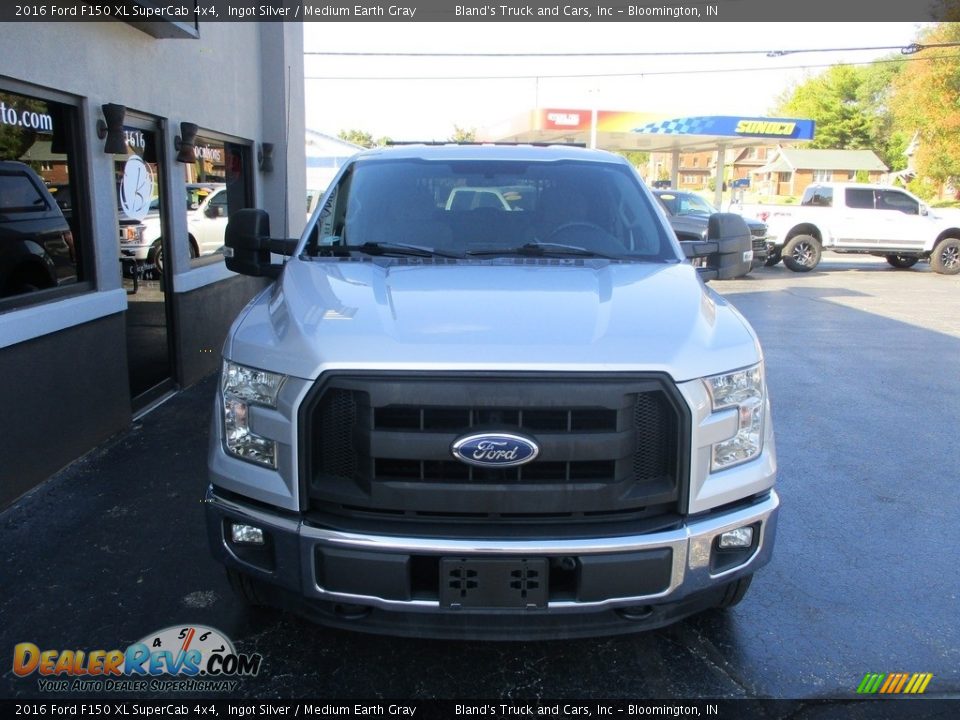 2016 Ford F150 XL SuperCab 4x4 Ingot Silver / Medium Earth Gray Photo #23