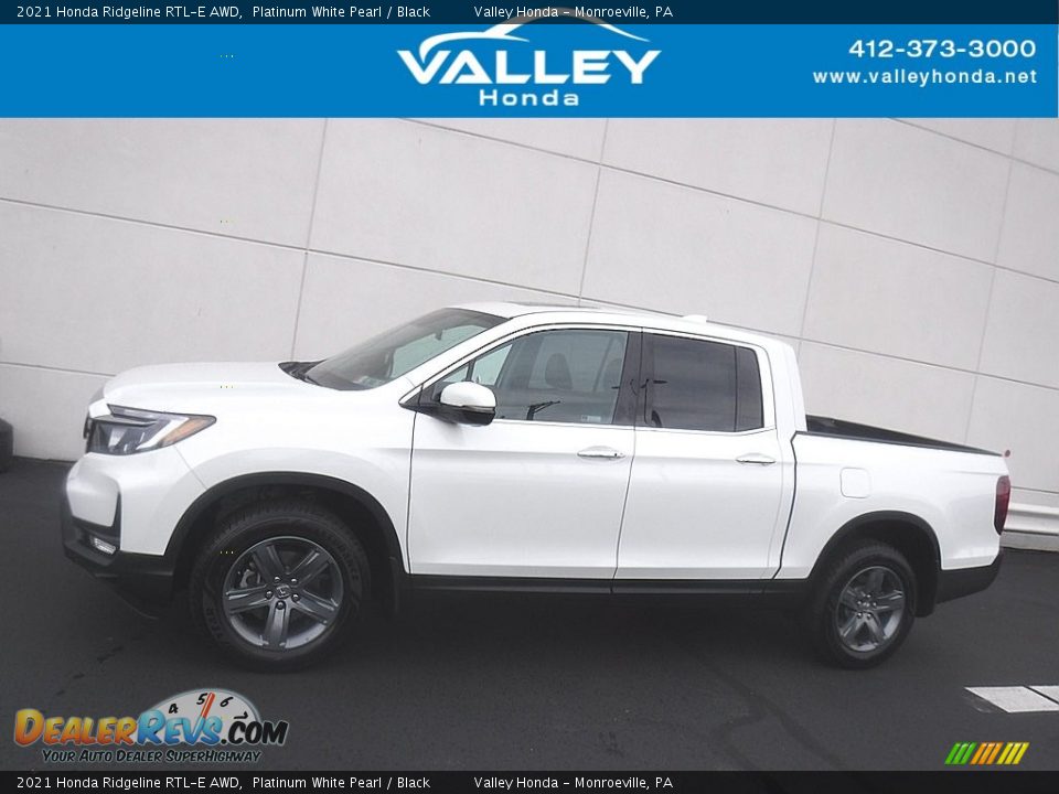 2021 Honda Ridgeline RTL-E AWD Platinum White Pearl / Black Photo #1