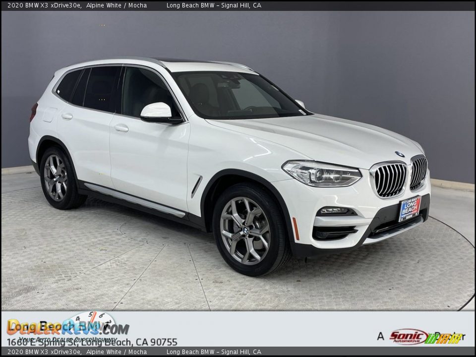 2020 BMW X3 xDrive30e Alpine White / Mocha Photo #1