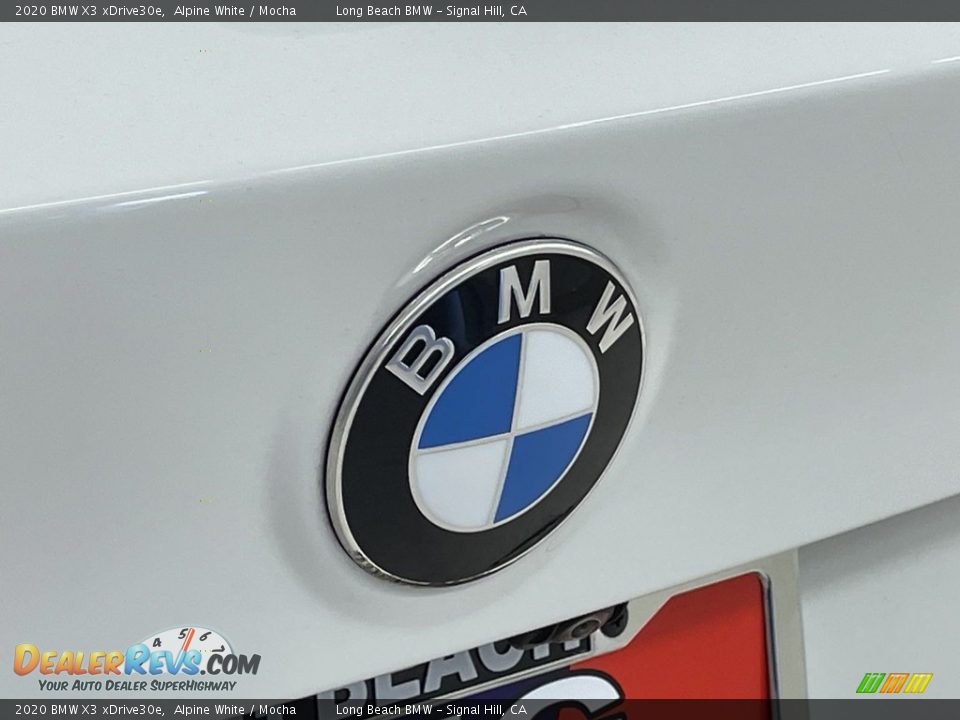 2020 BMW X3 xDrive30e Alpine White / Mocha Photo #9
