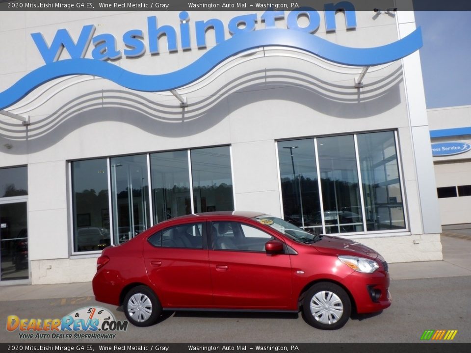 2020 Mitsubishi Mirage G4 ES Wine Red Metallic / Gray Photo #2