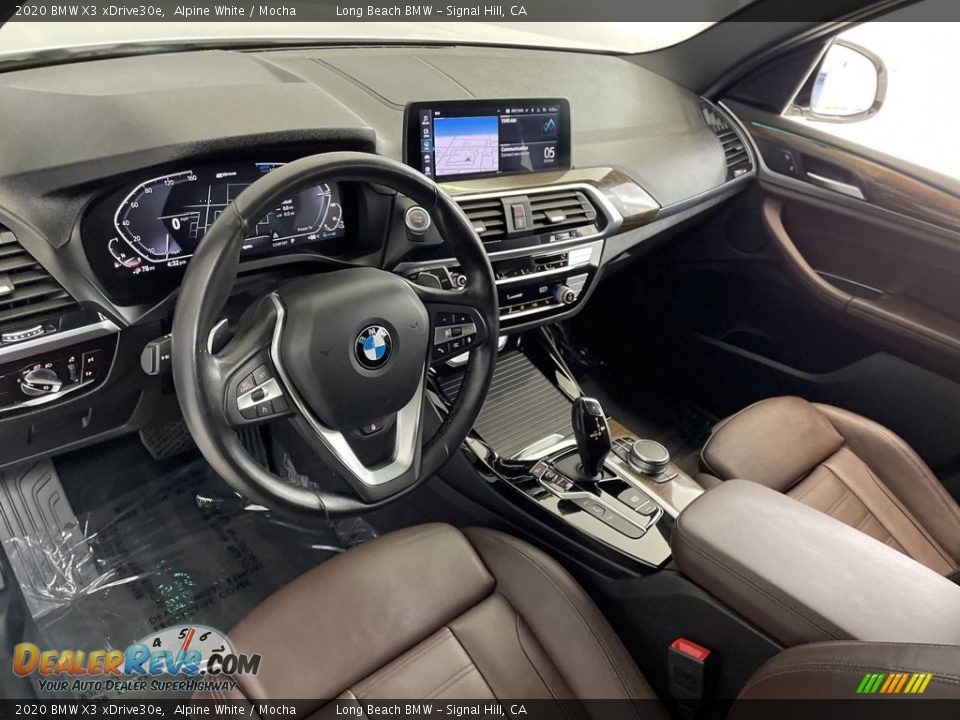 Mocha Interior - 2020 BMW X3 xDrive30e Photo #15
