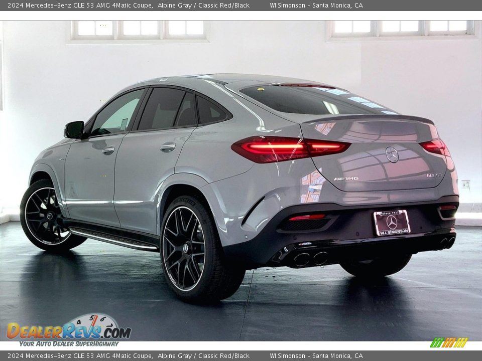 2024 Mercedes-Benz GLE 53 AMG 4Matic Coupe Alpine Gray / Classic Red/Black Photo #2