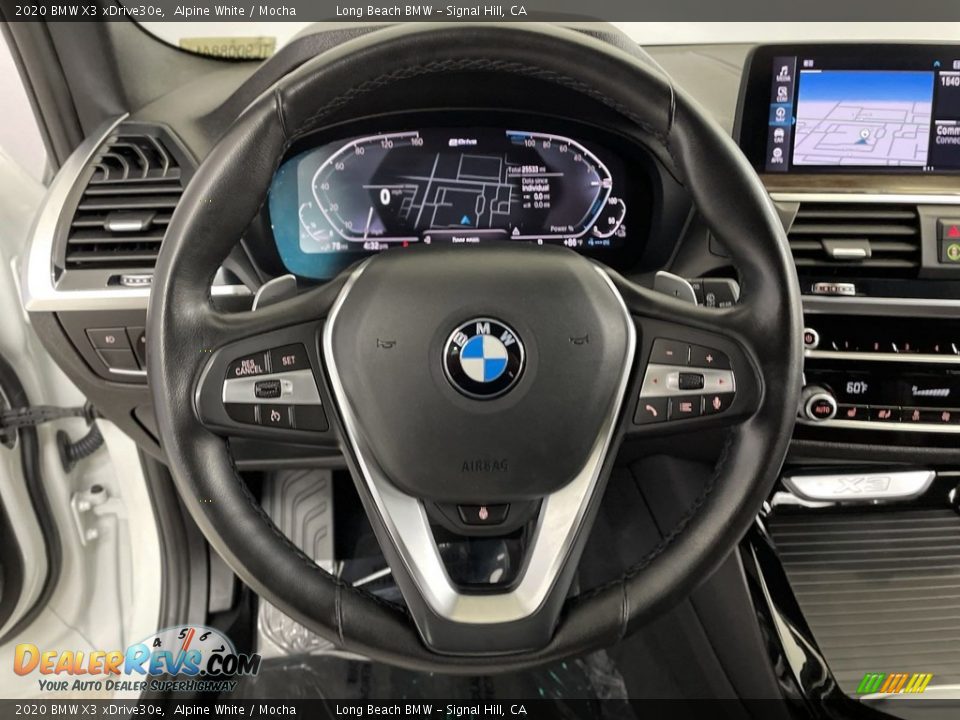 2020 BMW X3 xDrive30e Steering Wheel Photo #17