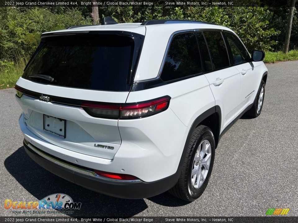 2022 Jeep Grand Cherokee Limited 4x4 Bright White / Global Black/Wicker Beige Photo #7