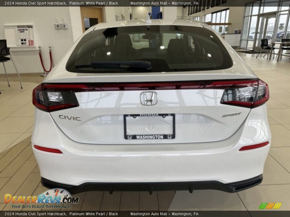 2024 Honda Civic Sport Hatchback Platinum White Pearl / Black Photo #7