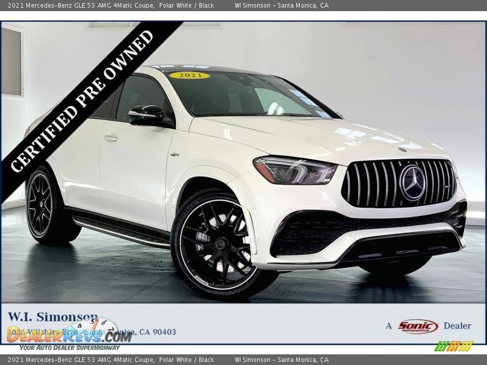 2021 Mercedes-Benz GLE 53 AMG 4Matic Coupe Polar White / Black Photo #1