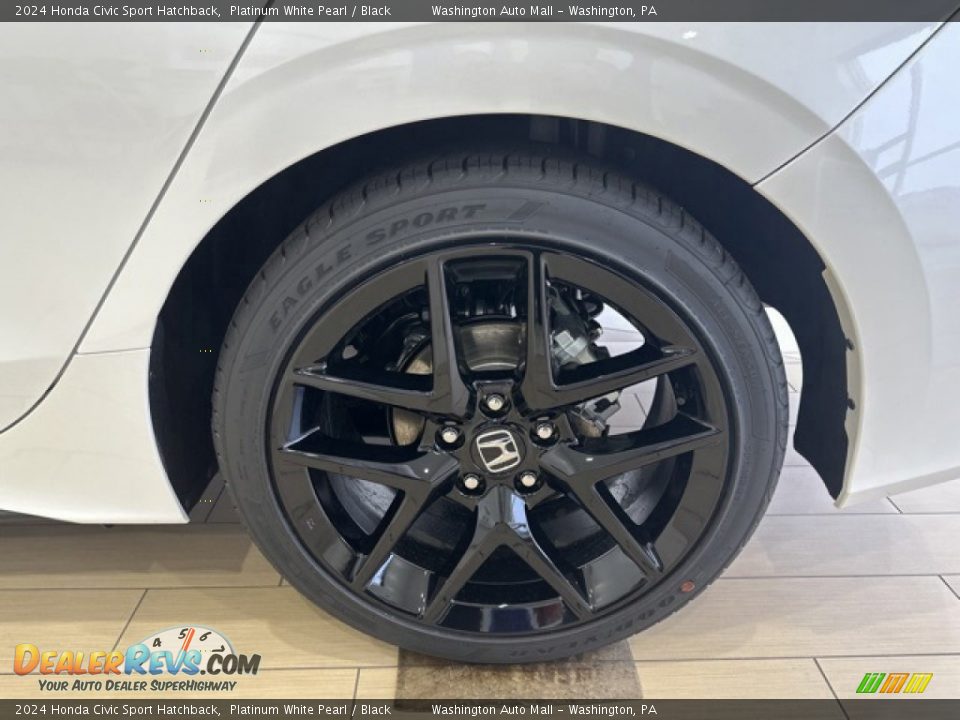 2024 Honda Civic Sport Hatchback Platinum White Pearl / Black Photo #22