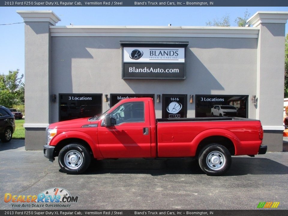 2013 Ford F250 Super Duty XL Regular Cab Vermillion Red / Steel Photo #1