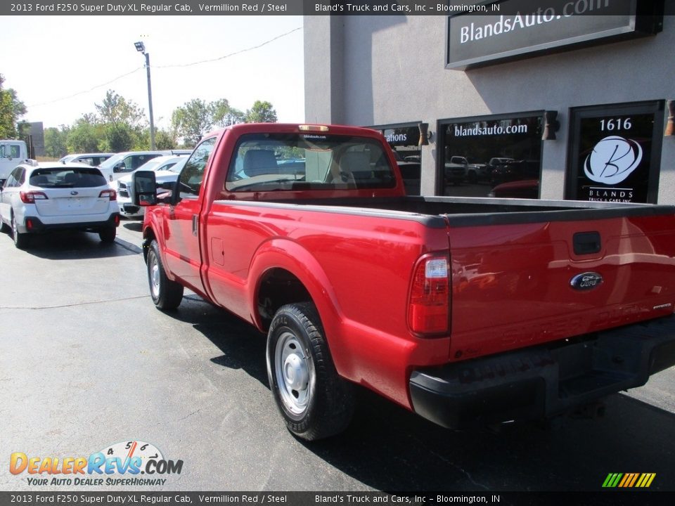 2013 Ford F250 Super Duty XL Regular Cab Vermillion Red / Steel Photo #3