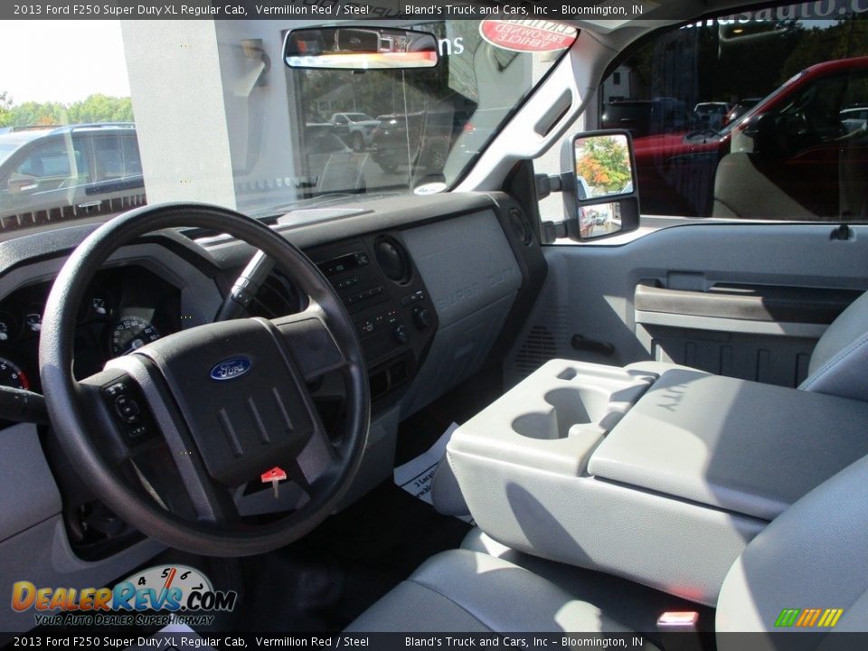 2013 Ford F250 Super Duty XL Regular Cab Vermillion Red / Steel Photo #7