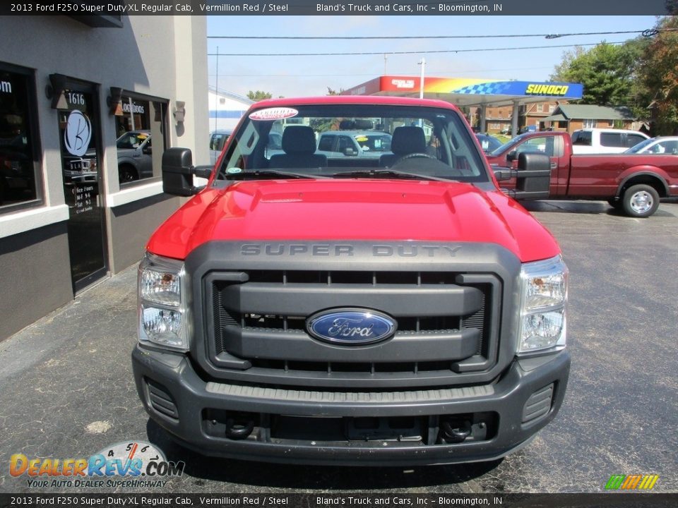 2013 Ford F250 Super Duty XL Regular Cab Vermillion Red / Steel Photo #16