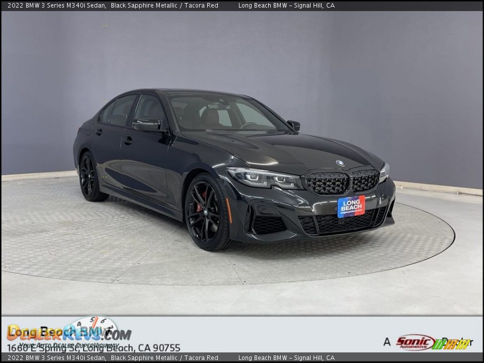 2022 BMW 3 Series M340i Sedan Black Sapphire Metallic / Tacora Red Photo #1