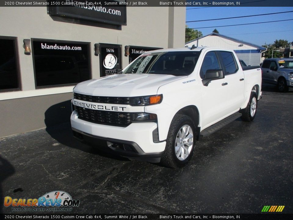 2020 Chevrolet Silverado 1500 Custom Crew Cab 4x4 Summit White / Jet Black Photo #2