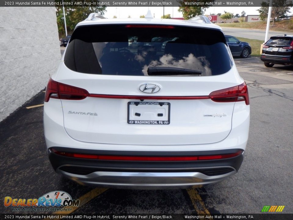 2023 Hyundai Santa Fe Hybrid Limited AWD Plug-In Hybrid Serenity White Pearl / Beige/Black Photo #5