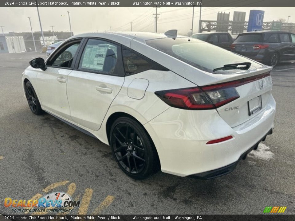 2024 Honda Civic Sport Hatchback Platinum White Pearl / Black Photo #2
