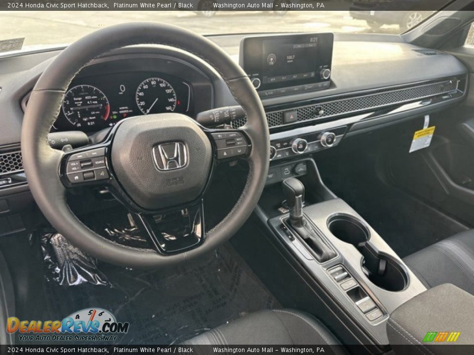 Black Interior - 2024 Honda Civic Sport Hatchback Photo #3