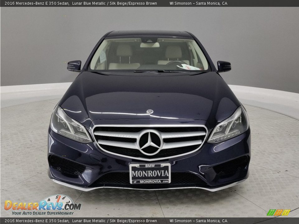 2016 Mercedes-Benz E 350 Sedan Lunar Blue Metallic / Silk Beige/Espresso Brown Photo #2