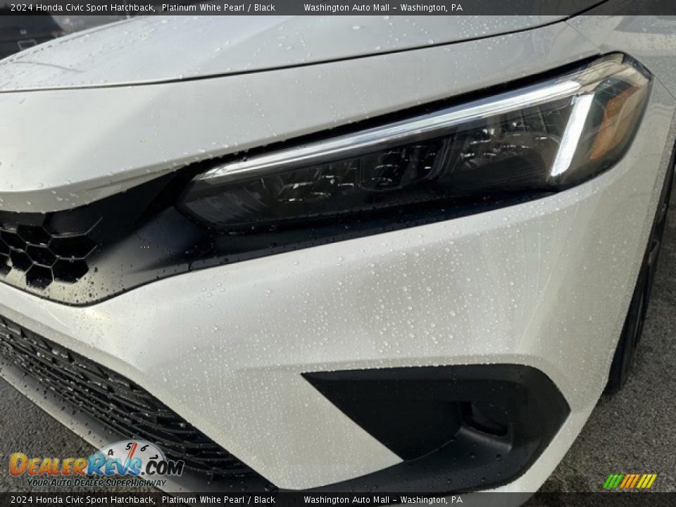 2024 Honda Civic Sport Hatchback Platinum White Pearl / Black Photo #22
