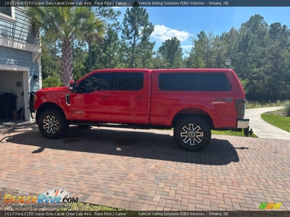 2017 Ford F250 Super Duty Lariat Crew Cab 4x4 Race Red / Camel Photo #3