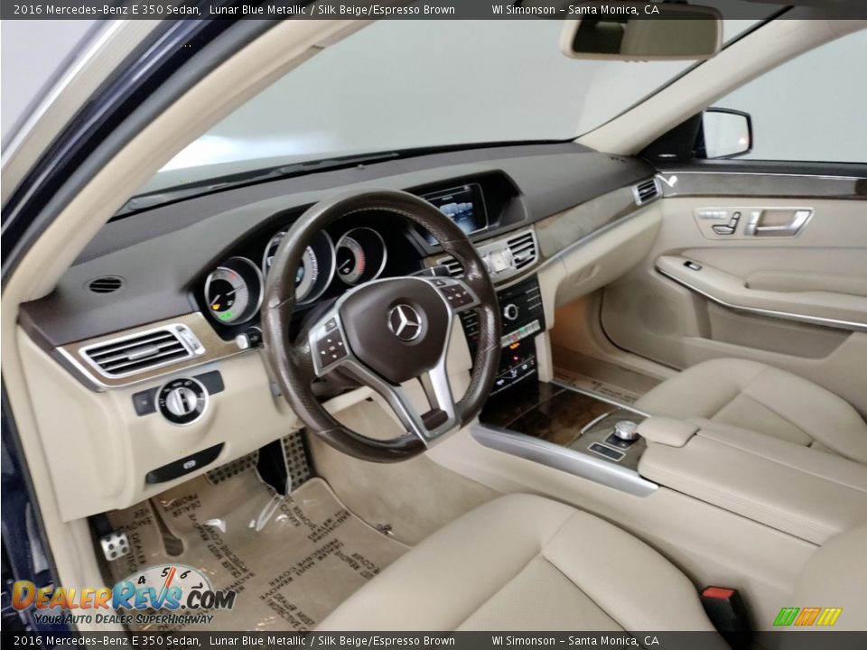 2016 Mercedes-Benz E 350 Sedan Lunar Blue Metallic / Silk Beige/Espresso Brown Photo #14