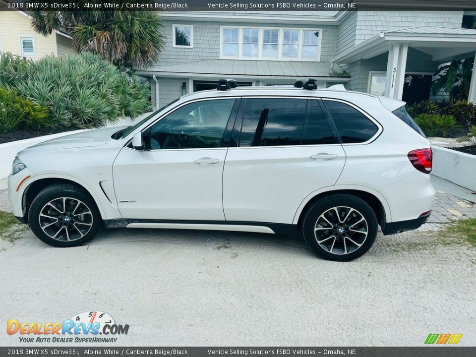 2018 BMW X5 sDrive35i Alpine White / Canberra Beige/Black Photo #1