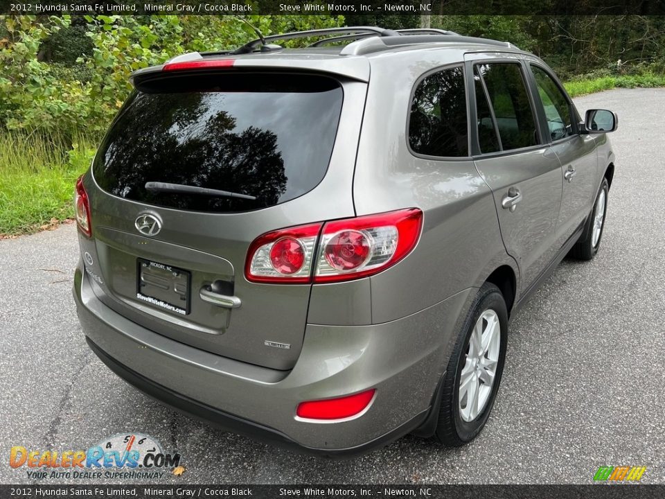 2012 Hyundai Santa Fe Limited Mineral Gray / Cocoa Black Photo #6