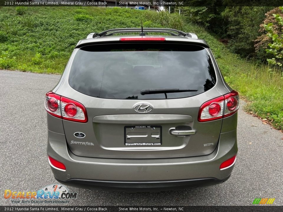 2012 Hyundai Santa Fe Limited Mineral Gray / Cocoa Black Photo #7