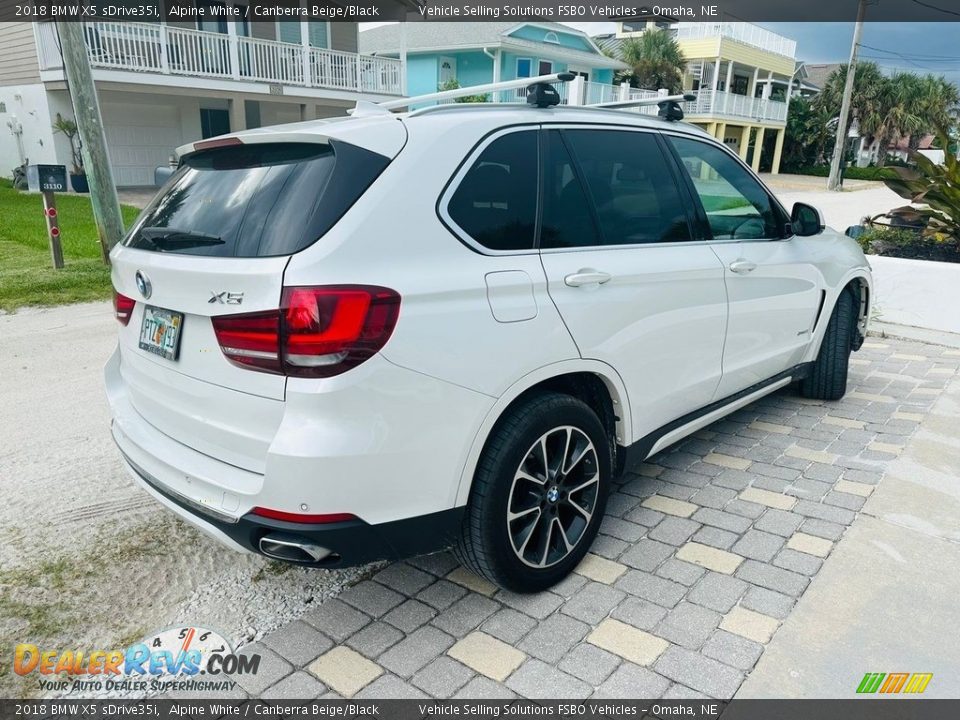 2018 BMW X5 sDrive35i Alpine White / Canberra Beige/Black Photo #21