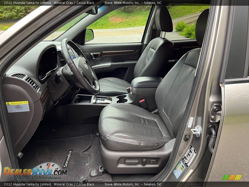 Cocoa Black Interior - 2012 Hyundai Santa Fe Limited Photo #11