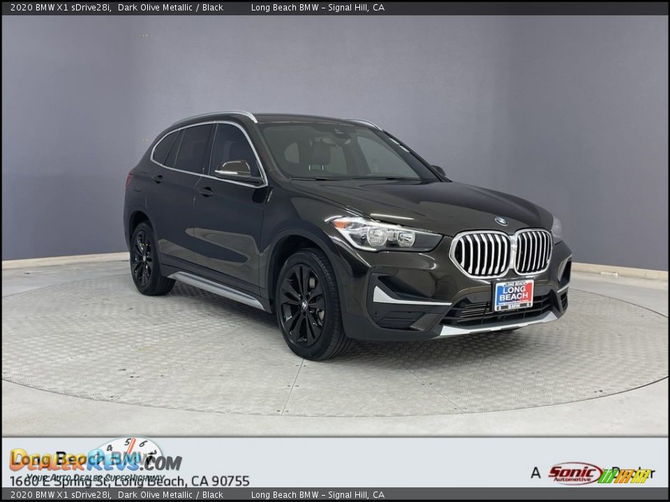 2020 BMW X1 sDrive28i Dark Olive Metallic / Black Photo #1