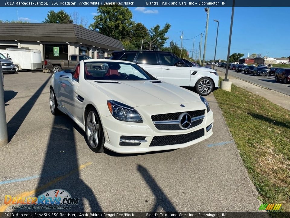 2013 Mercedes-Benz SLK 350 Roadster Arctic White / Bengal Red/Black Photo #4