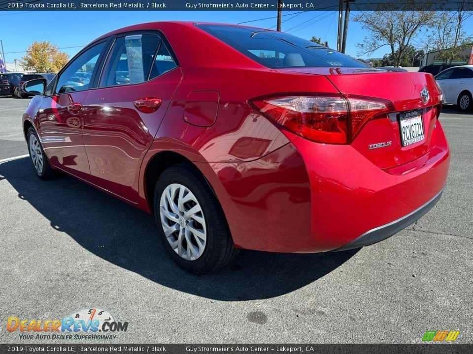 2019 Toyota Corolla LE Barcelona Red Metallic / Black Photo #4