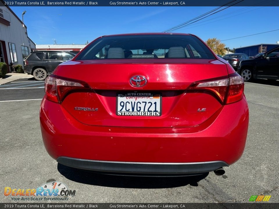 2019 Toyota Corolla LE Barcelona Red Metallic / Black Photo #5