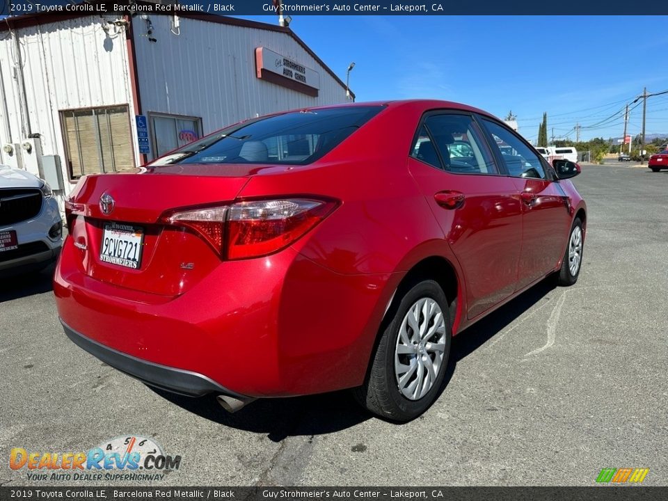 2019 Toyota Corolla LE Barcelona Red Metallic / Black Photo #6