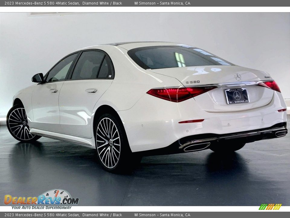 2023 Mercedes-Benz S 580 4Matic Sedan Diamond White / Black Photo #2