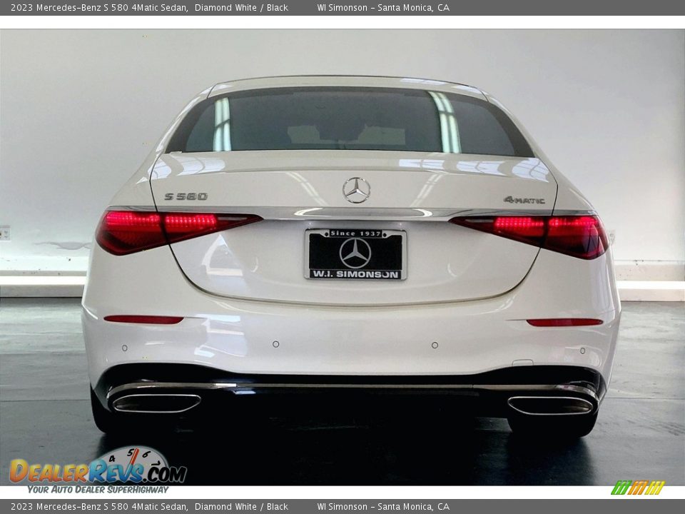 2023 Mercedes-Benz S 580 4Matic Sedan Diamond White / Black Photo #3