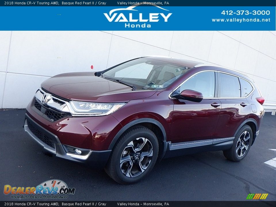 2018 Honda CR-V Touring AWD Basque Red Pearl II / Gray Photo #1