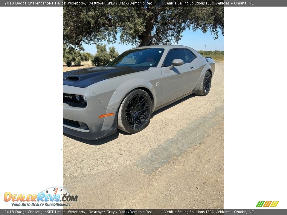 2018 Dodge Challenger SRT Hellcat Widebody Destroyer Gray / Black/Demonic Red Photo #1