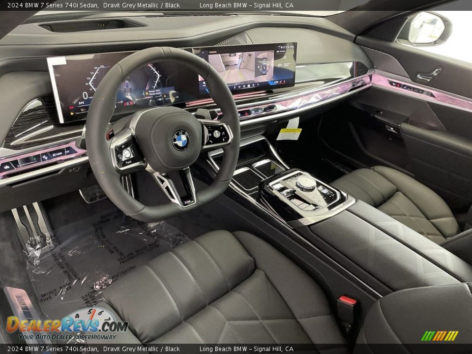 Black Interior - 2024 BMW 7 Series 740i Sedan Photo #12