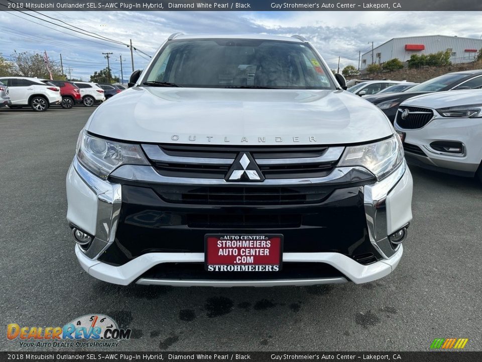 2018 Mitsubishi Outlander SEL S-AWC Plug-In Hybrid Diamond White Pearl / Black Photo #2