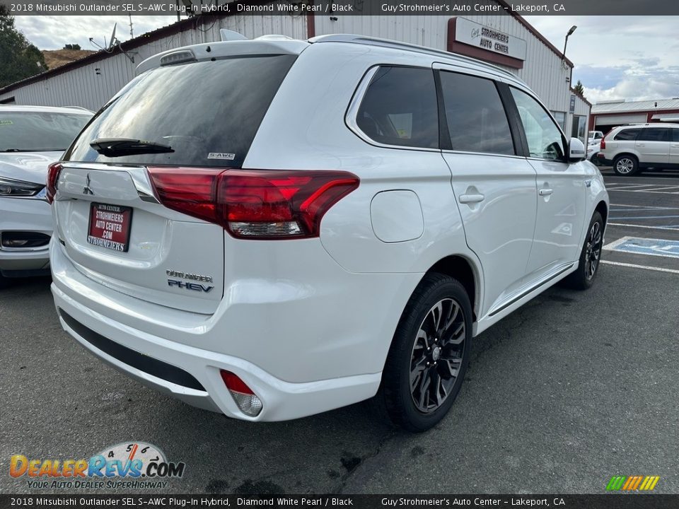 2018 Mitsubishi Outlander SEL S-AWC Plug-In Hybrid Diamond White Pearl / Black Photo #6