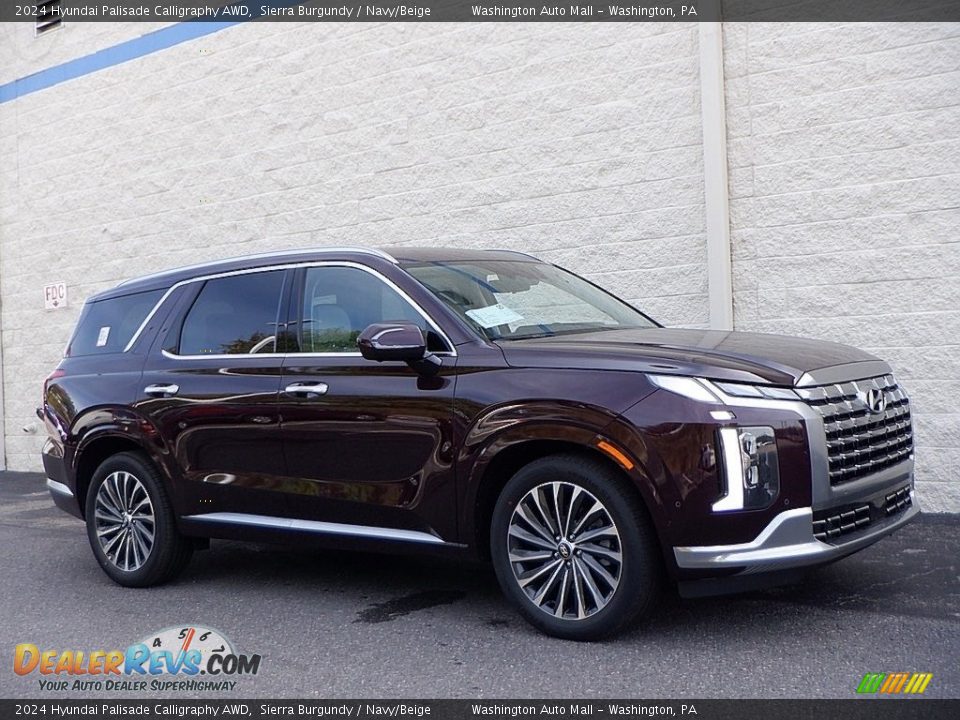 2024 Hyundai Palisade Calligraphy AWD Sierra Burgundy / Navy/Beige Photo #1