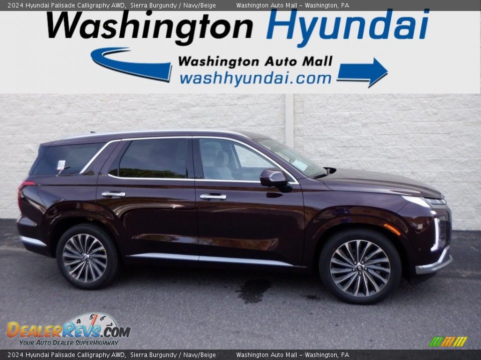 2024 Hyundai Palisade Calligraphy AWD Sierra Burgundy / Navy/Beige Photo #2