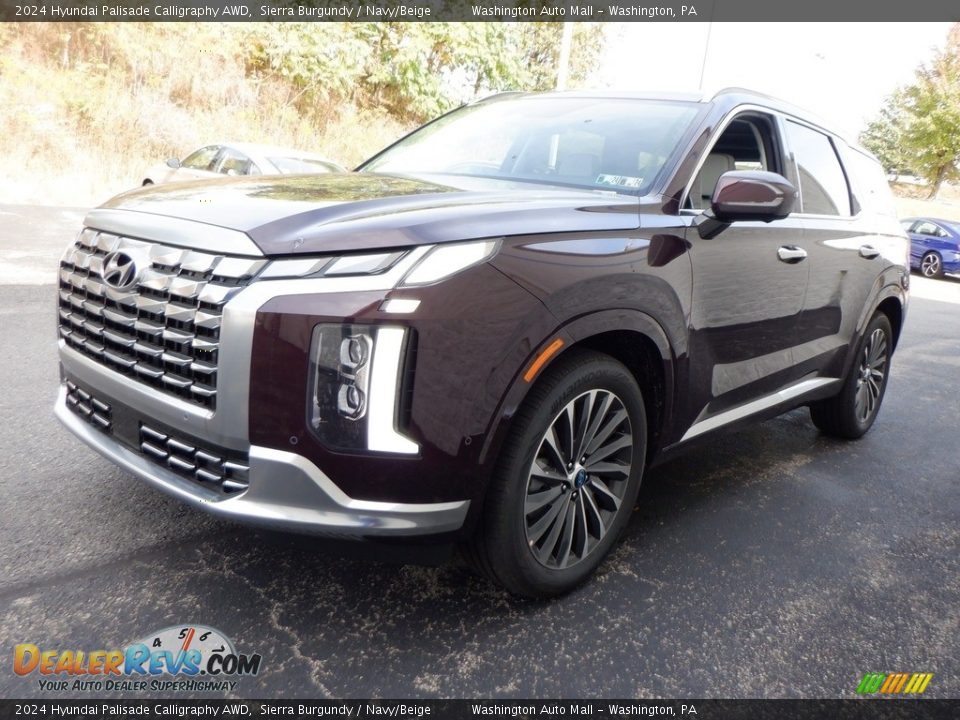 2024 Hyundai Palisade Calligraphy AWD Sierra Burgundy / Navy/Beige Photo #6