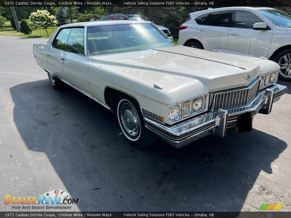 Cotillion White 1973 Cadillac DeVille Coupe Photo #3