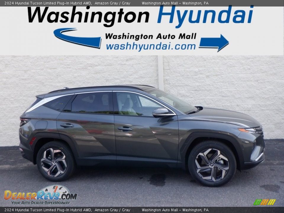 2024 Hyundai Tucson Limited Plug-In Hybrid AWD Amazon Gray / Gray Photo #2