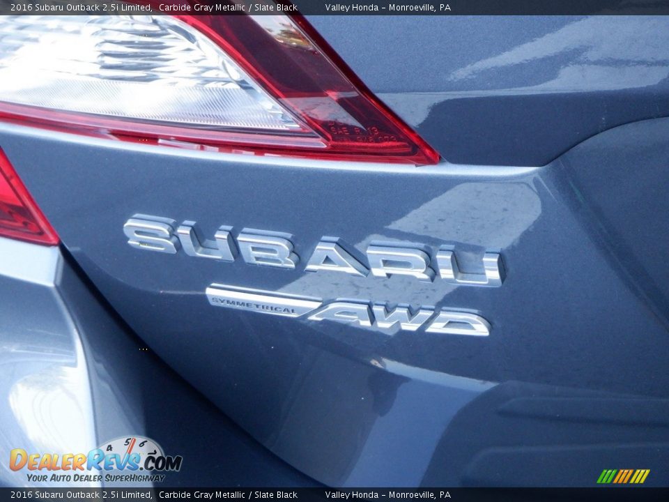 2016 Subaru Outback 2.5i Limited Carbide Gray Metallic / Slate Black Photo #8